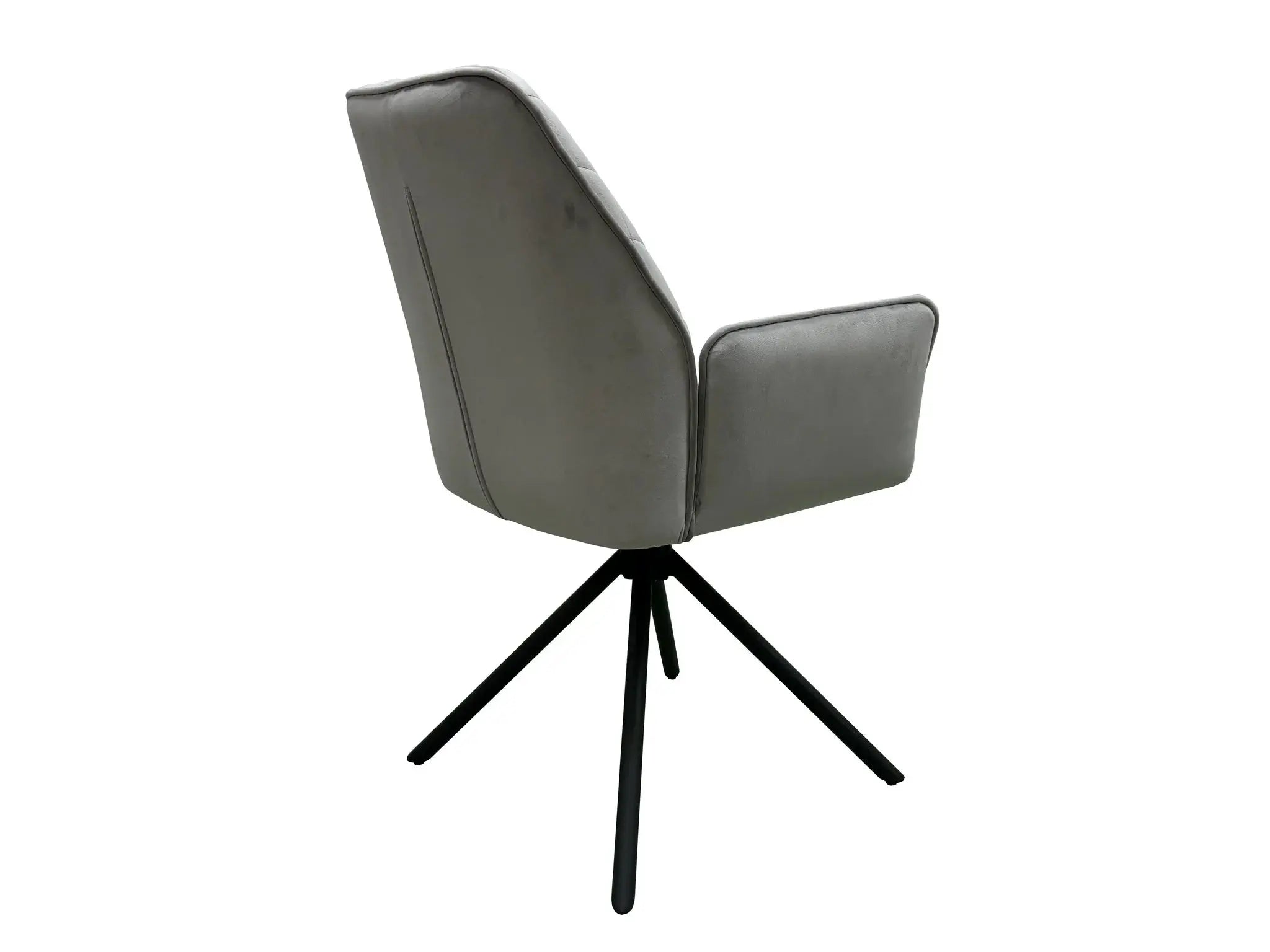 Alina Set of 2 Light Grey Swivel Dining Chairs  Nicholas John Interiors