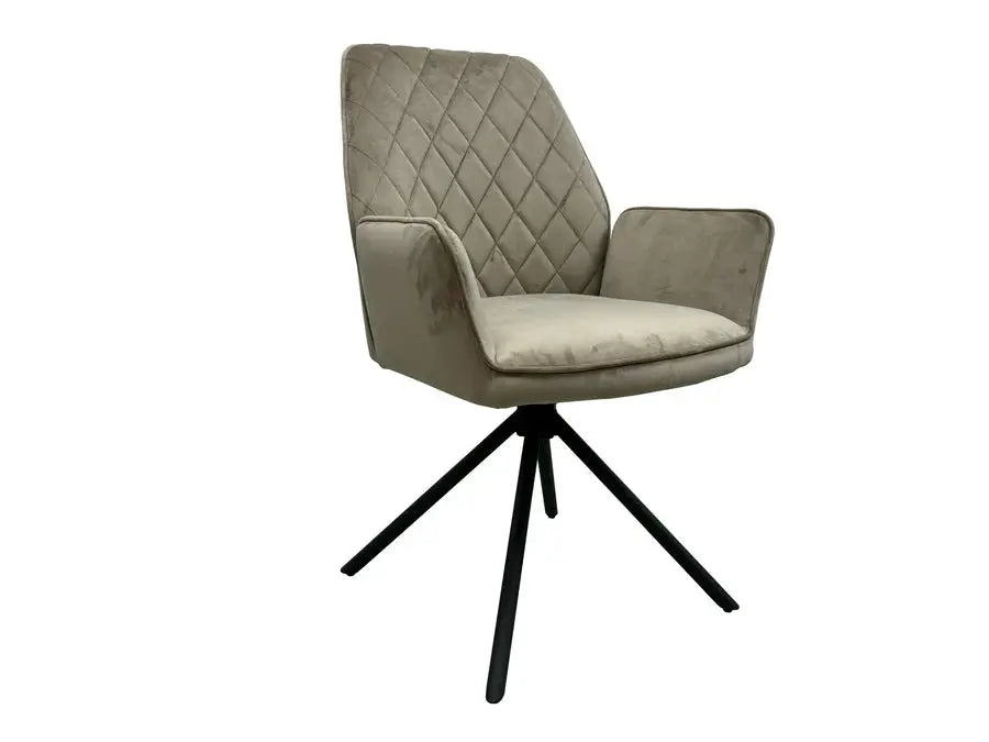 Lina Swivel Dining Chair Mink  Nicholas John Interiors