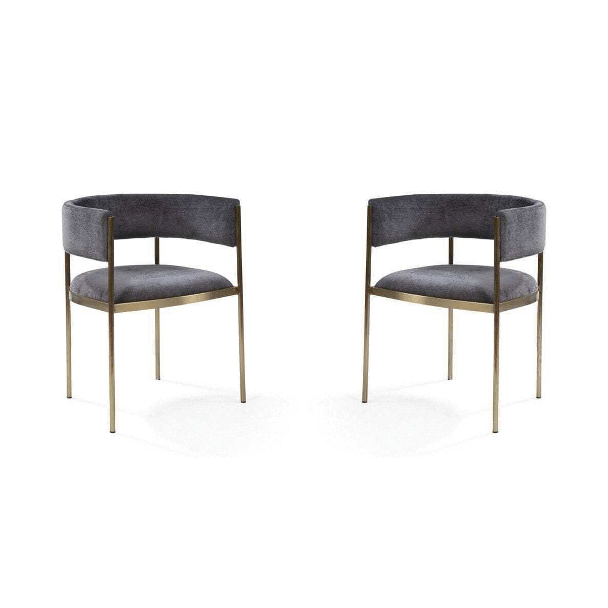 Tommy Franks Envie II Dining Chair - Set of 2 - Giselle Dark Charcoal