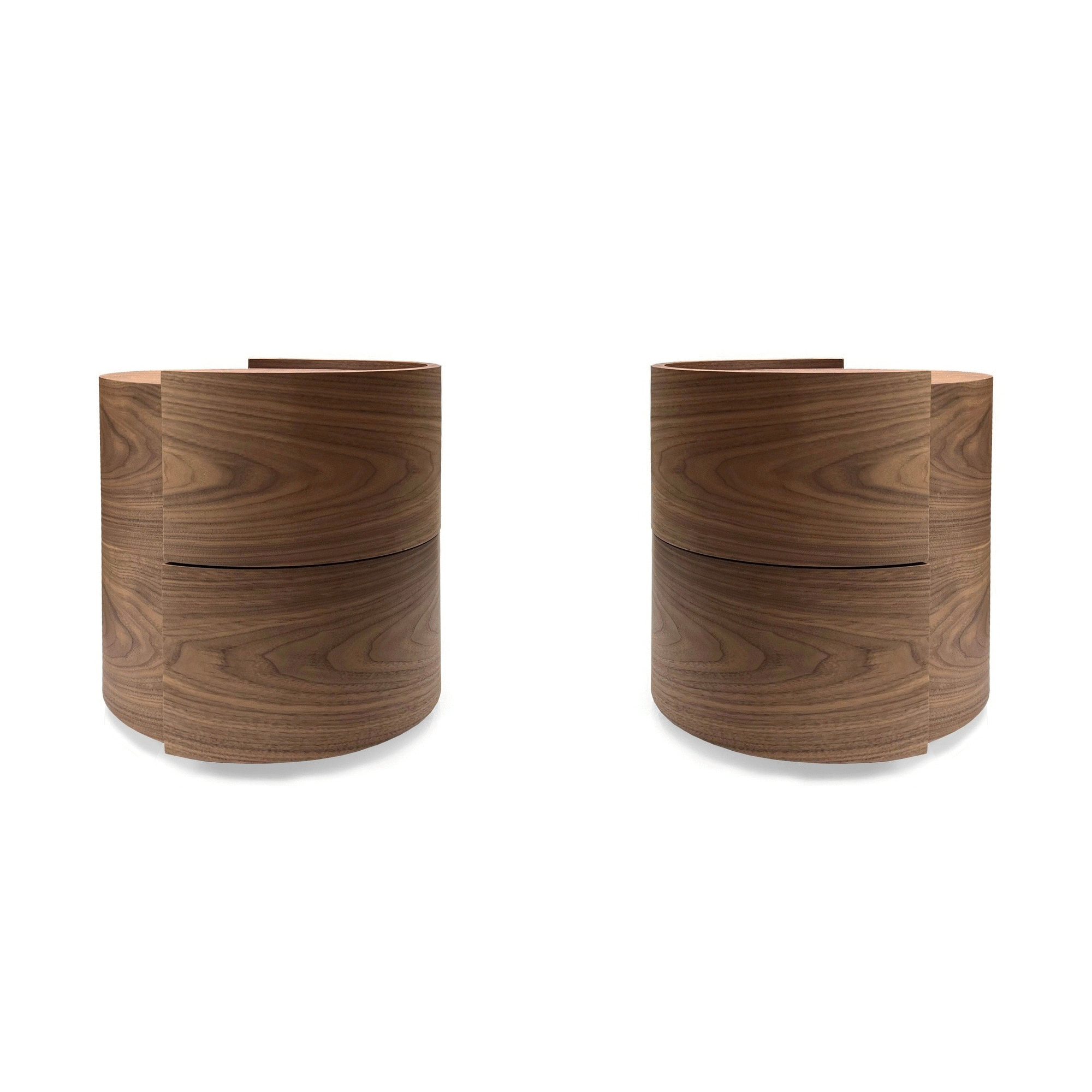 Tommy Franks Dexter Bedside Table - Walnut - Pair
