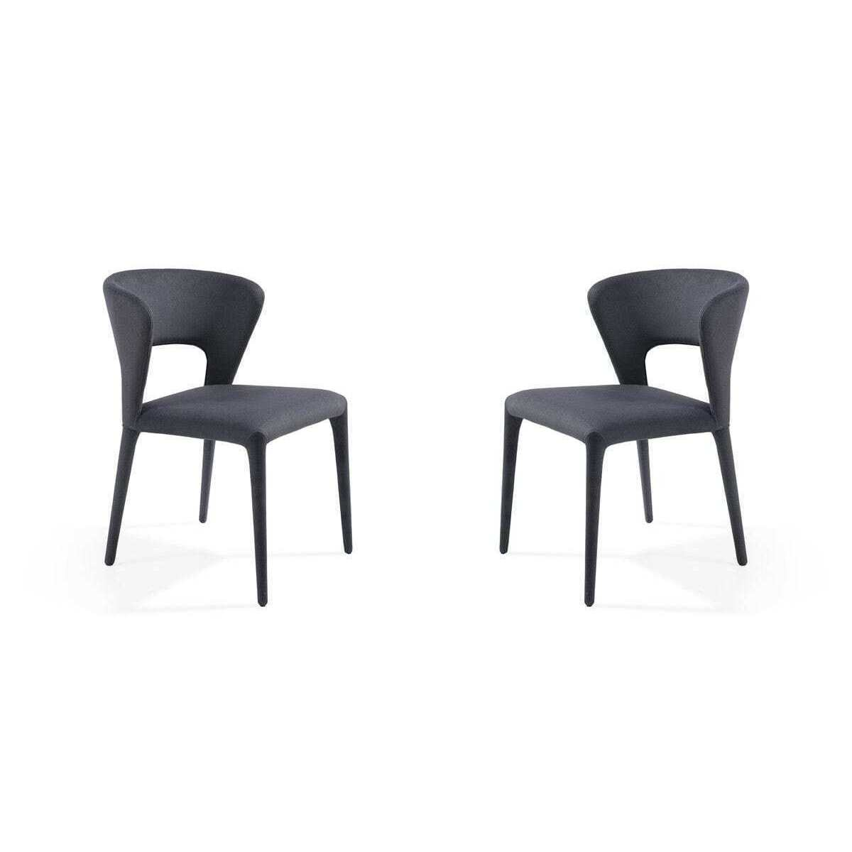 Tommy Franks Pari I Dining Chair - Luxe Cinder Grey - Set of 2   Nicholas John Interiors