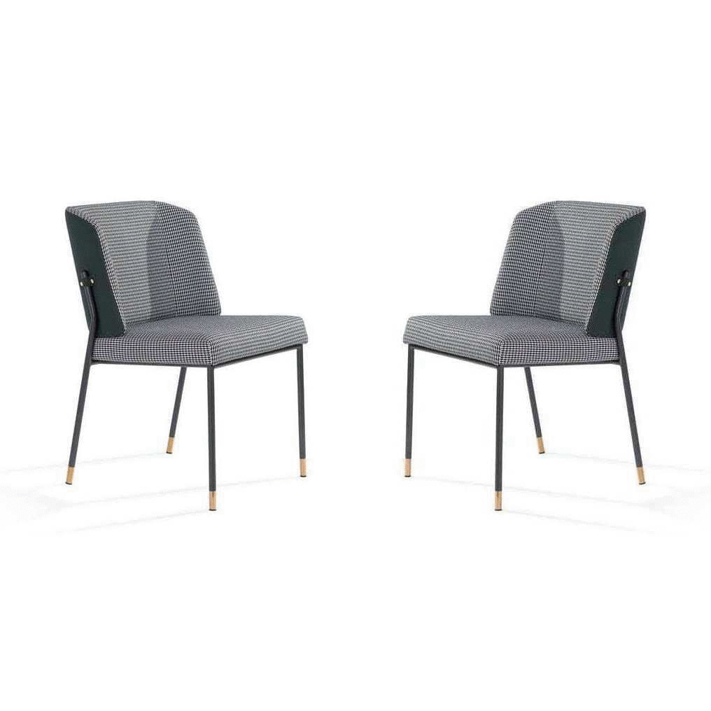 Tommy Franks Victor Dining Chair - Houndstooth - Set of 2   Nicholas John Interiors