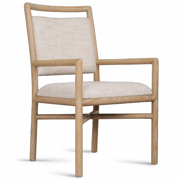 Theodore Alexander Montauk Upholstered Dining Armchair in Light