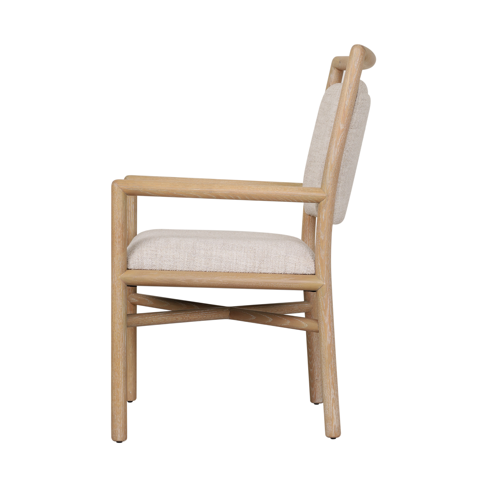 Theodore Alexander Montauk Upholstered Dining Armchair in Light