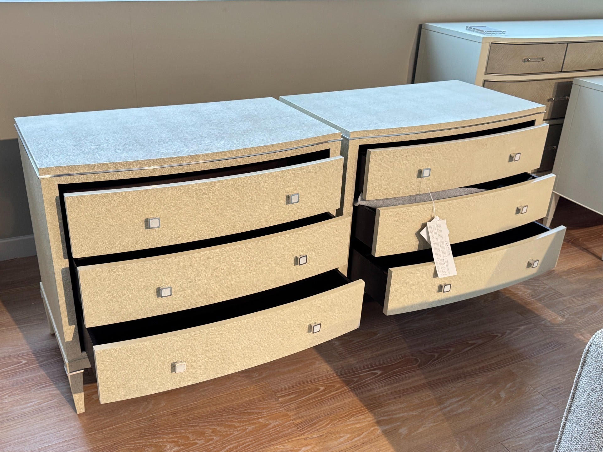 Theodore Alexander Adeline Bedside Table in Overcast