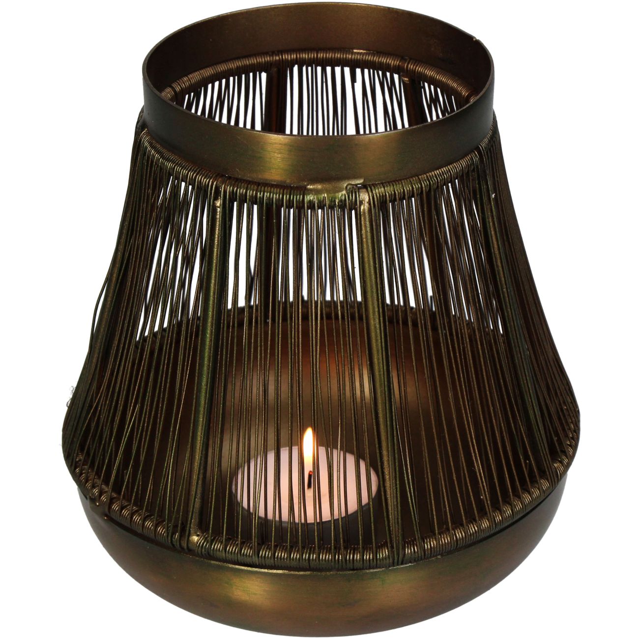 Iver Candle Holder Iron Bronze 13.5cm Nicholas John Interiors