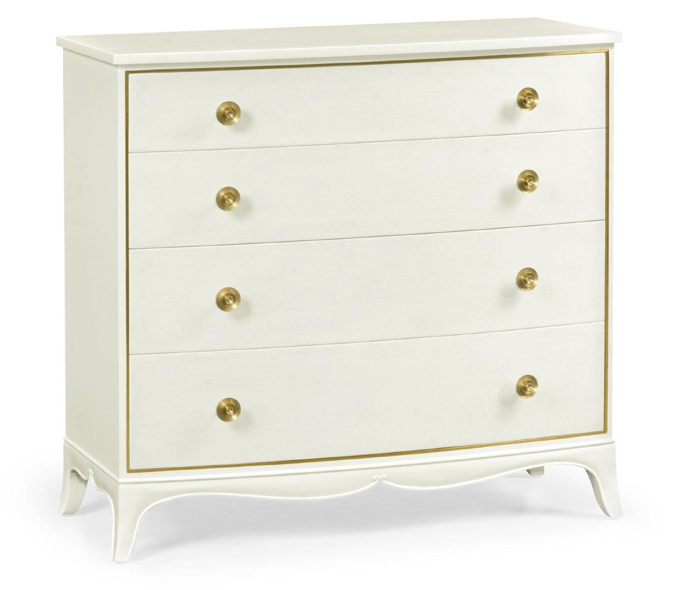 Jonathan Charles Chest of Four Drawers Crackle Ceramic Lacquer
