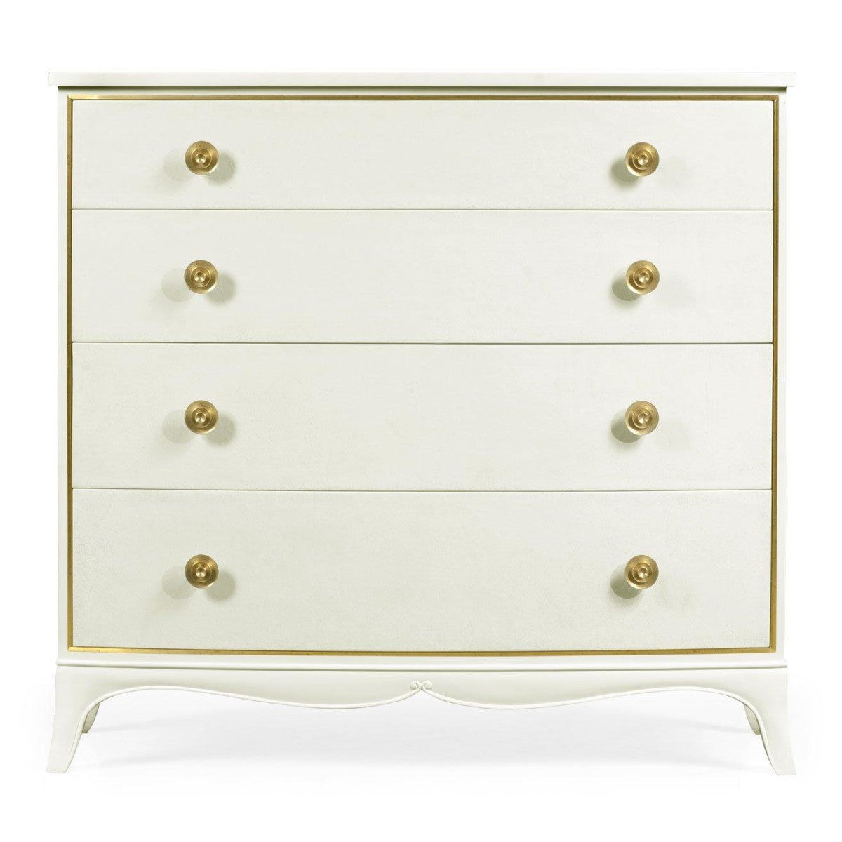 Jonathan Charles Chest of Four Drawers Crackle Ceramic Lacquer