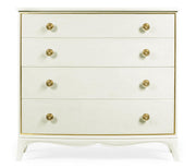 Jonathan Charles Chest of Four Drawers Crackle Ceramic Lacquer