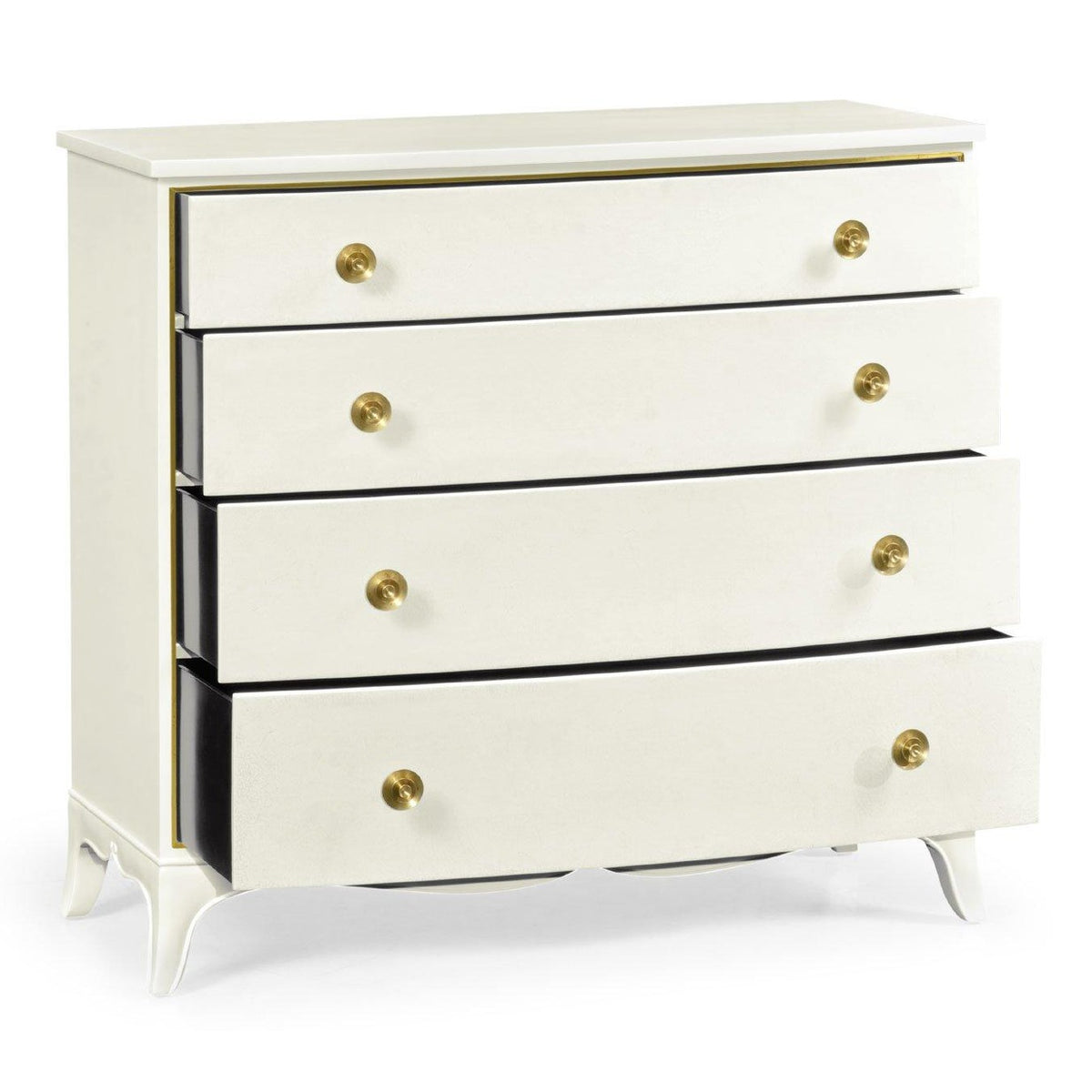 Jonathan Charles Chest of Four Drawers Crackle Ceramic Lacquer