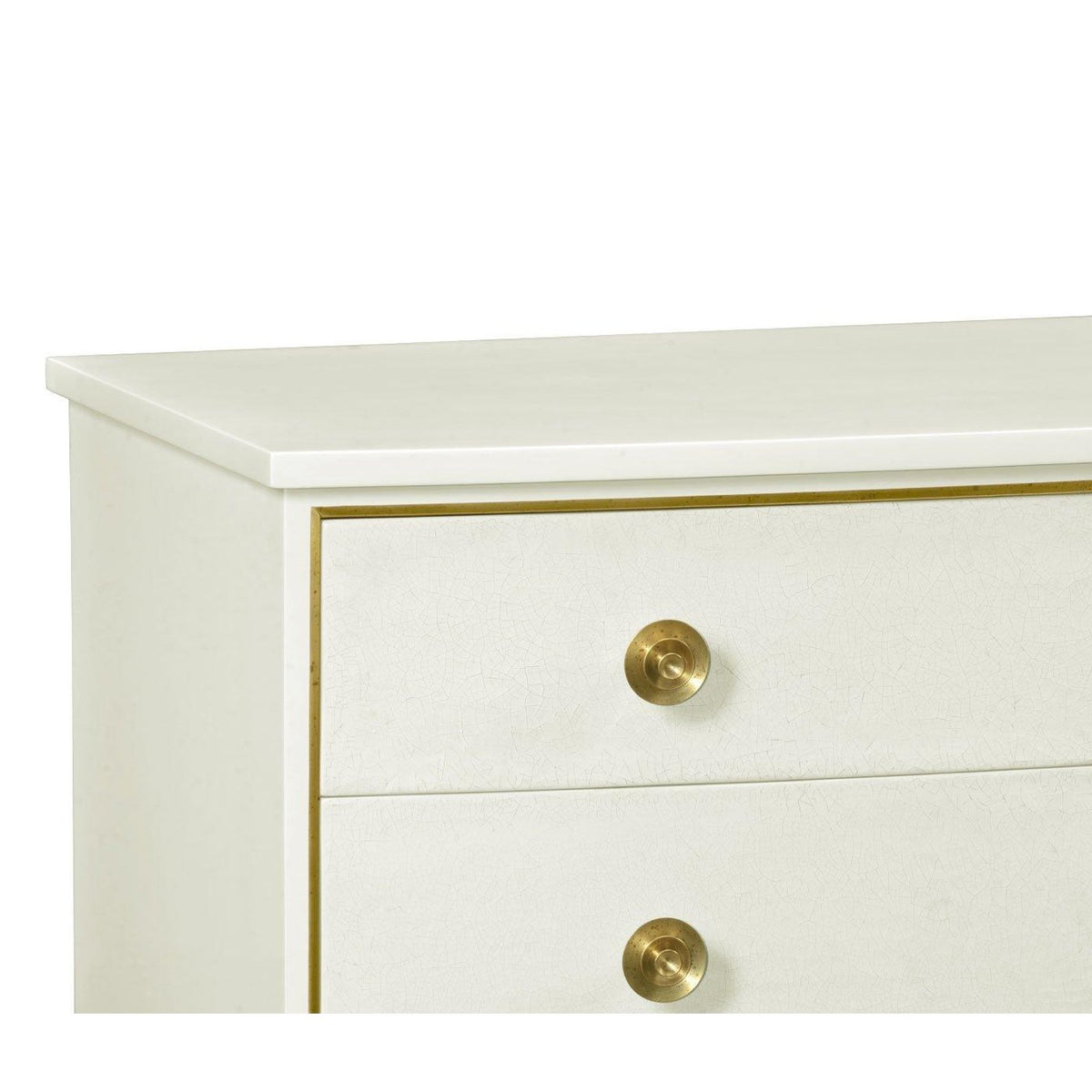 Jonathan Charles Chest of Four Drawers Crackle Ceramic Lacquer