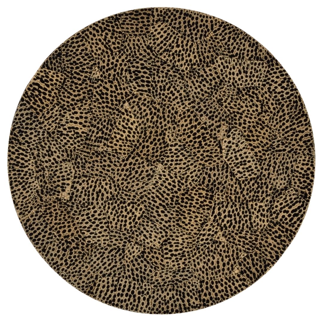 Jonathan Charles Emperor Gold Round Cut-Out Lamp Table