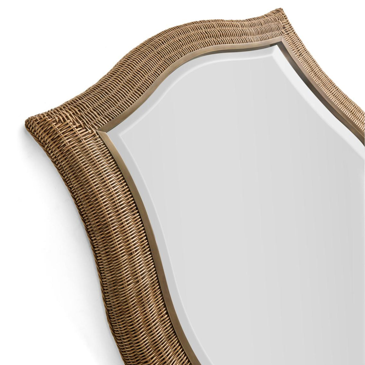 Jonathan Charles Palm Court Haven Rattan Wall Mirror