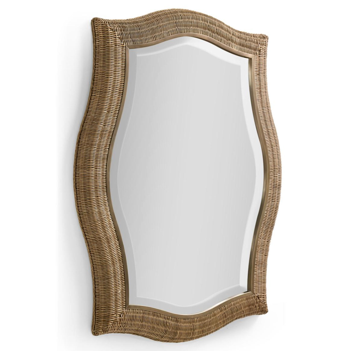 Jonathan Charles Palm Court Haven Rattan Wall Mirror