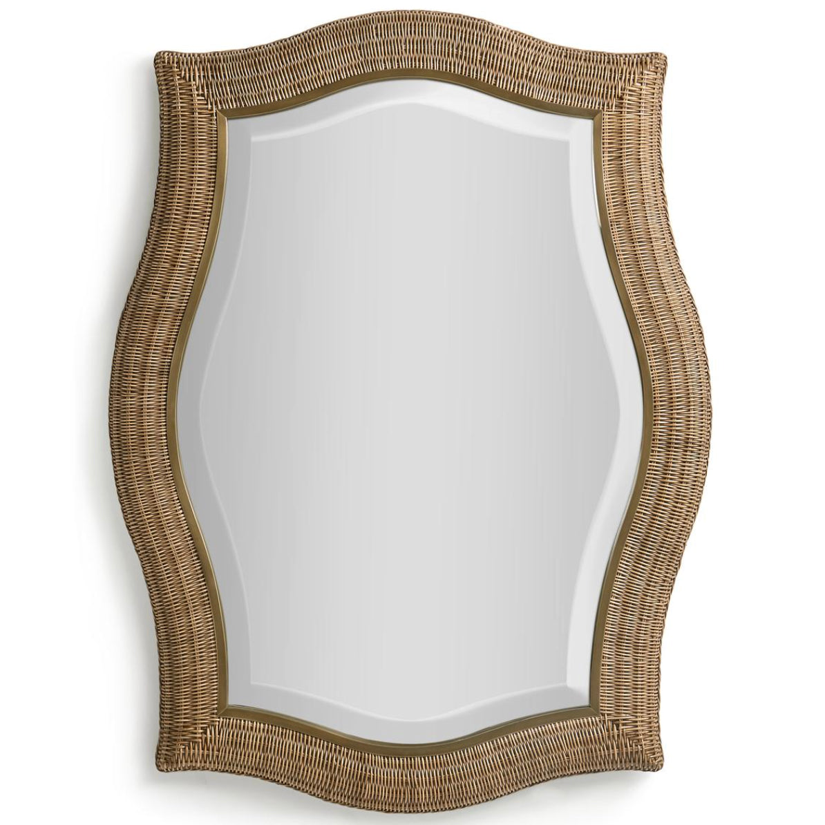 Jonathan Charles Palm Court Haven Rattan Wall Mirror
