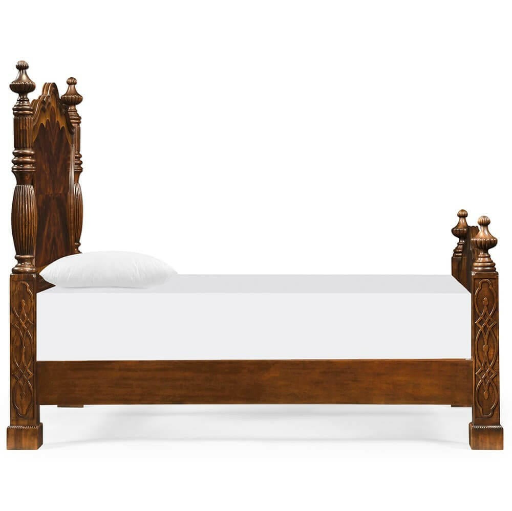Jonathan Charles Chippendale Four Poster Bed in Mahogany - UK King