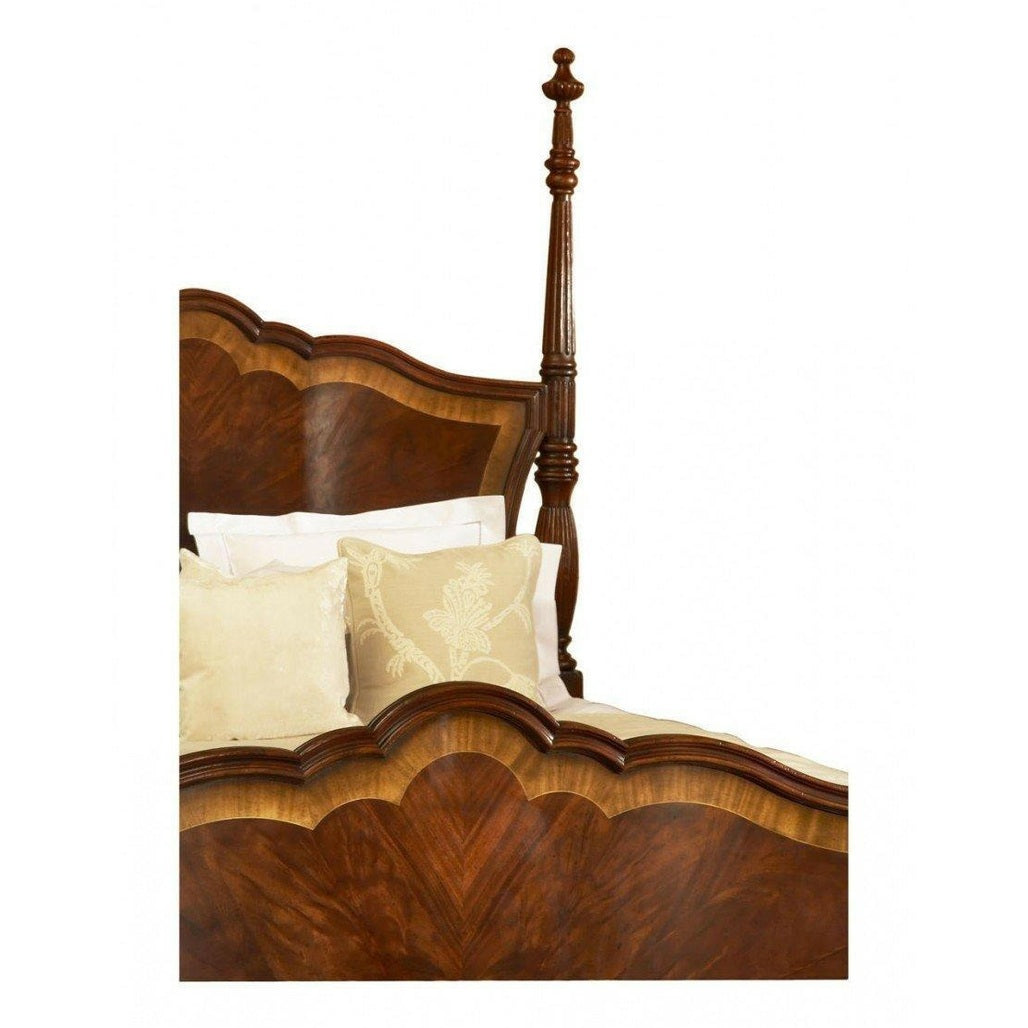 Jonathan Charles Chippendale Four Poster Bed in Mahogany - UK King