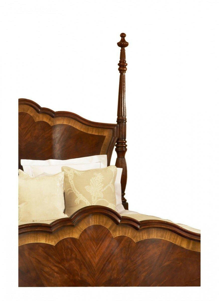 Jonathan Charles Chippendale Four Poster Bed in Mahogany - UK King