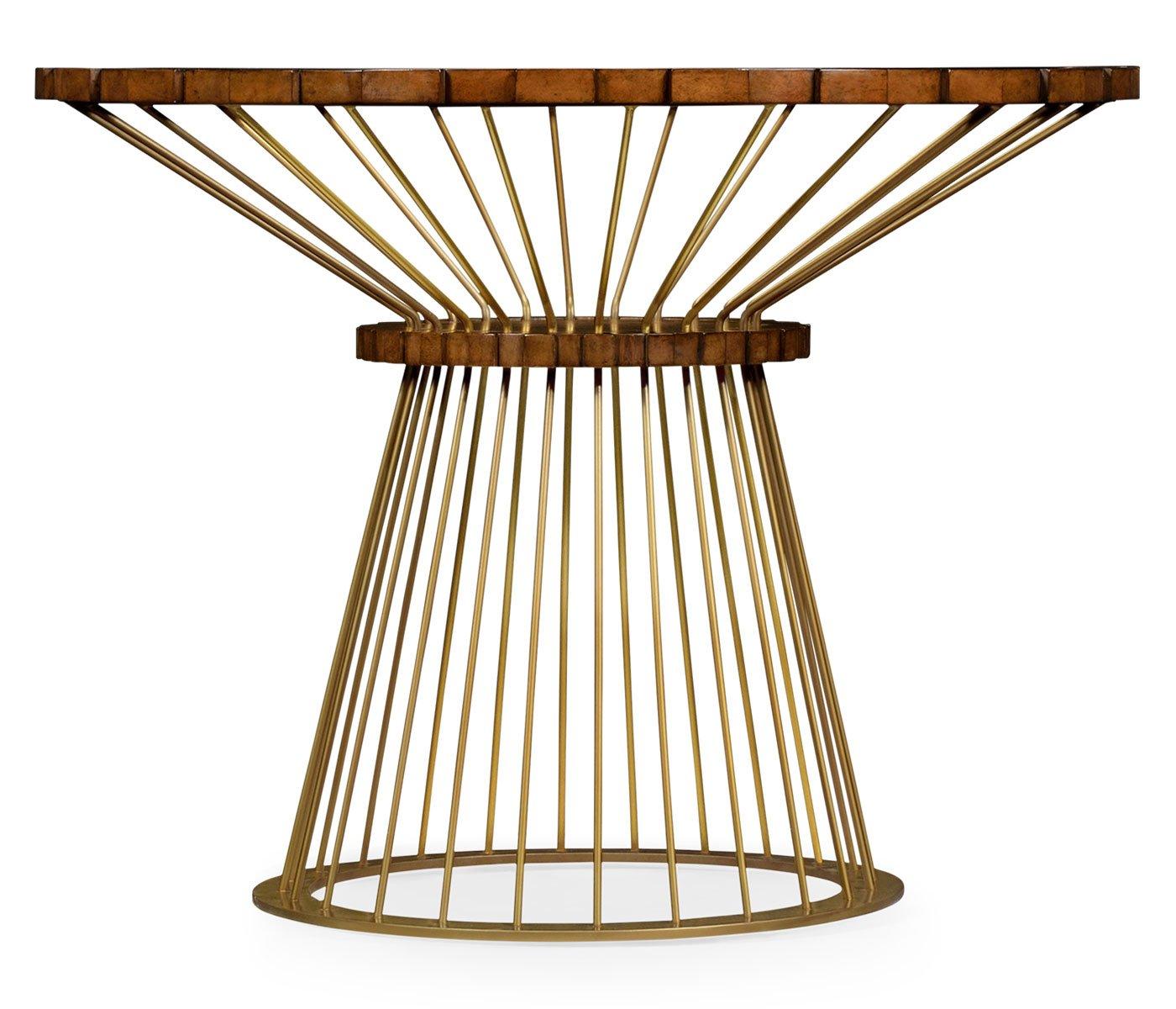 Jonathan Charles Camden Round Brass Centre Table