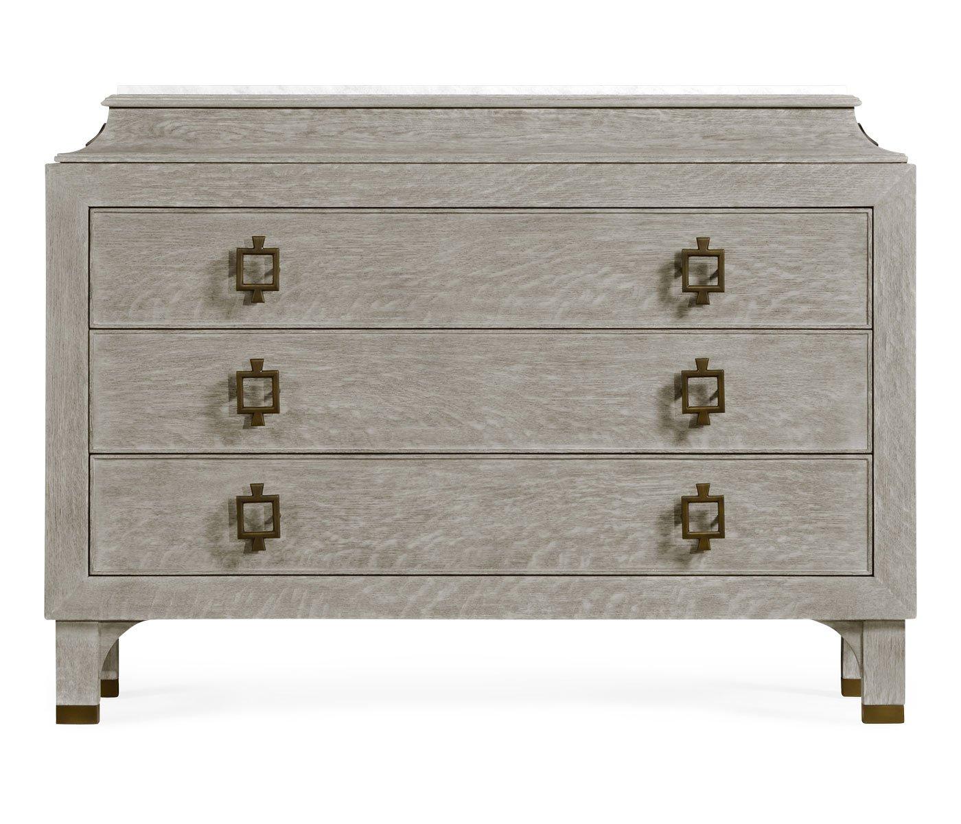 Jonathan Charles Doha Chest of Drawers in Oak in Grey