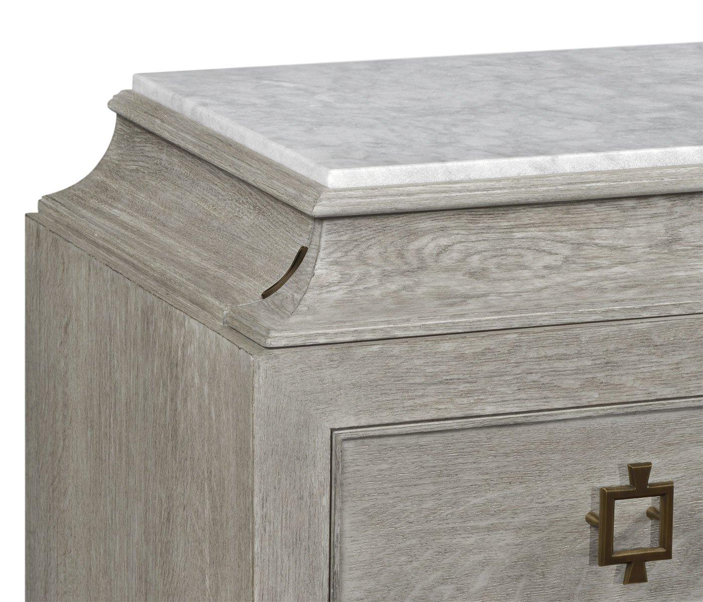 Jonathan Charles Doha Chest of Drawers in Oak in Grey