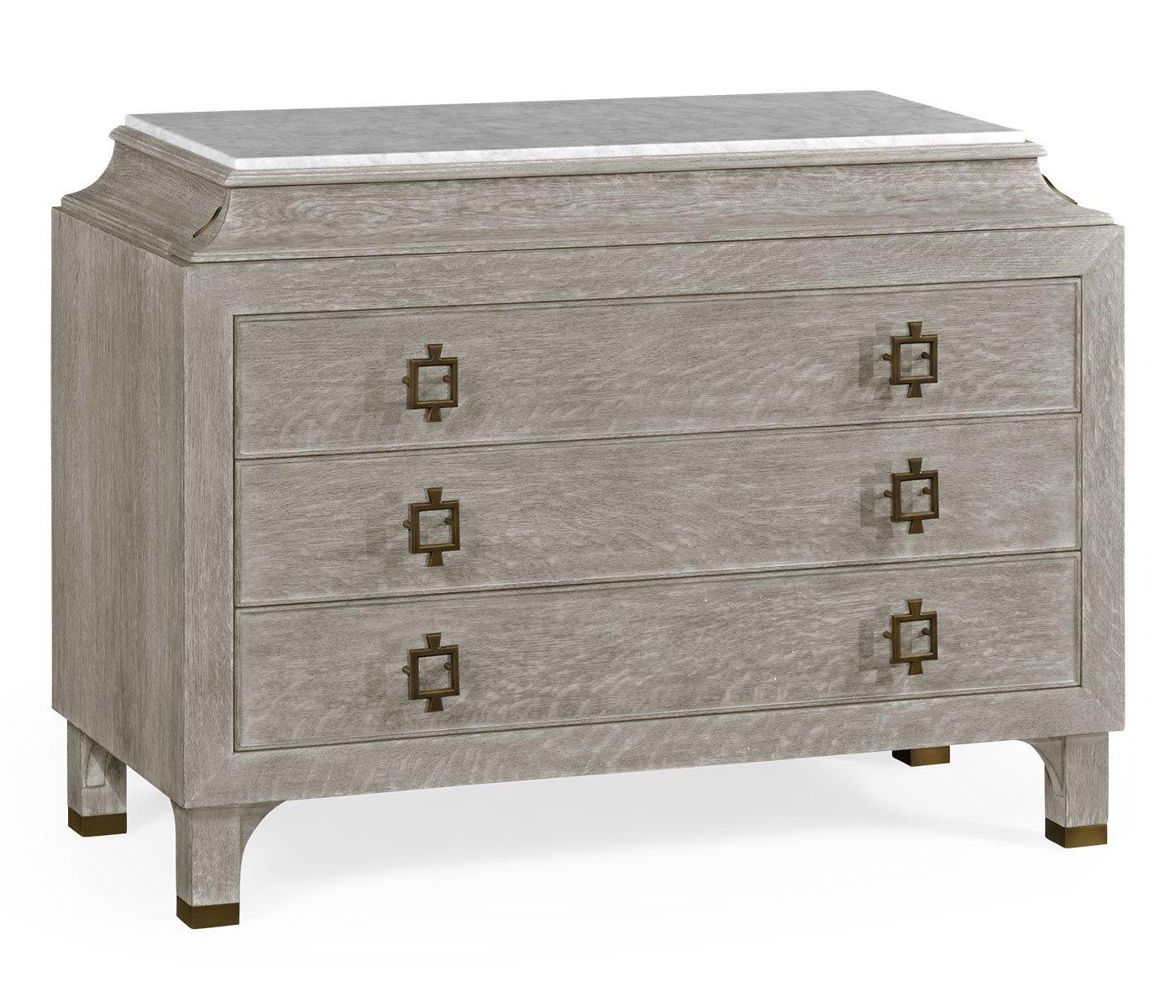 Jonathan Charles Doha Chest of Drawers in Oak in Grey