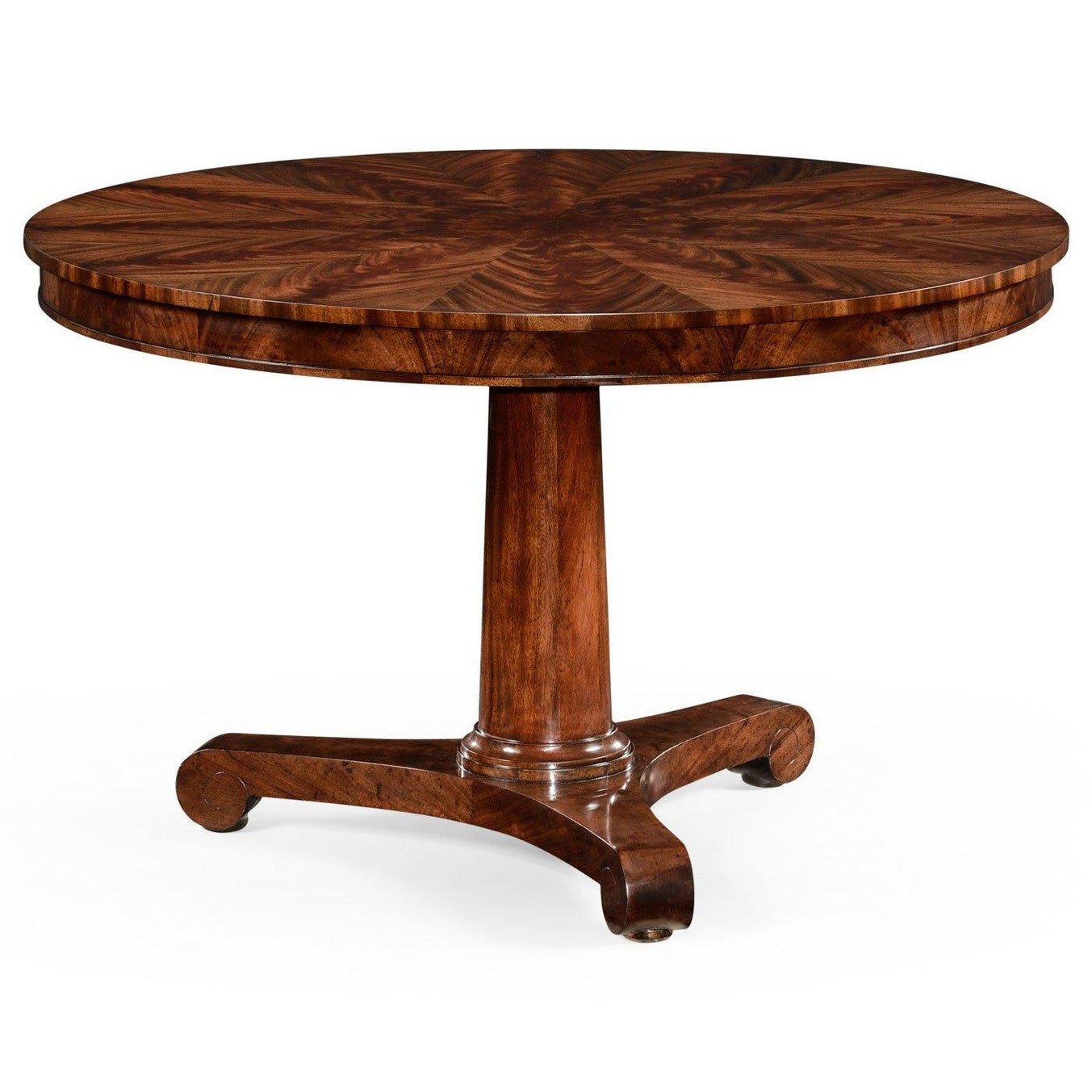 Jonathan Charles Round Dining Table Biedermeier Mahogany