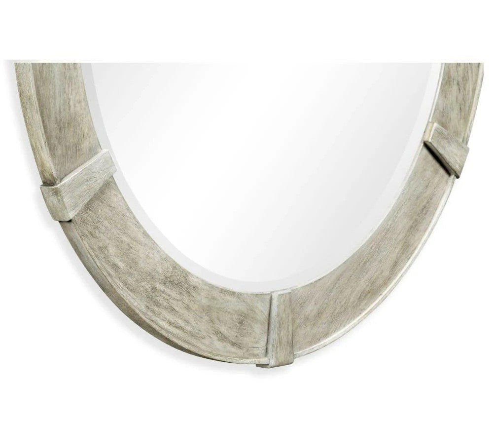 Jonathan Charles Rustic Grey Round Mirror