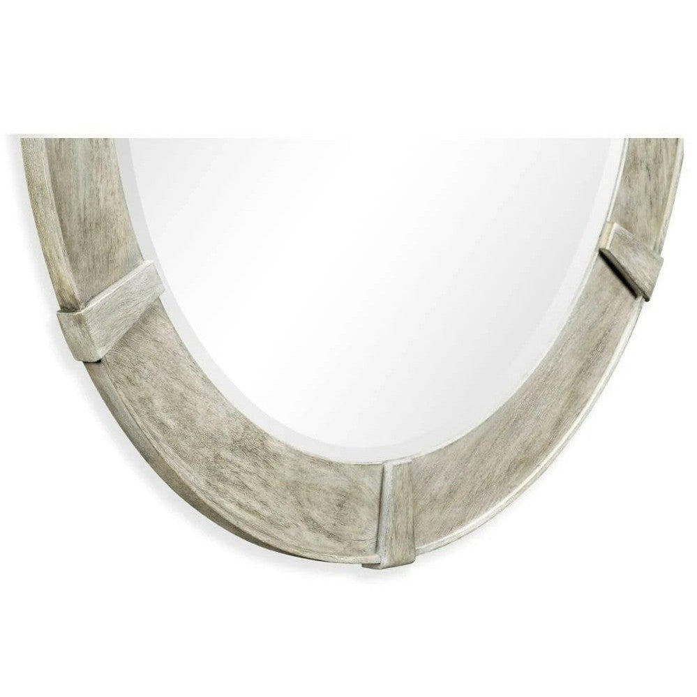 Jonathan Charles Rustic Grey Round Mirror