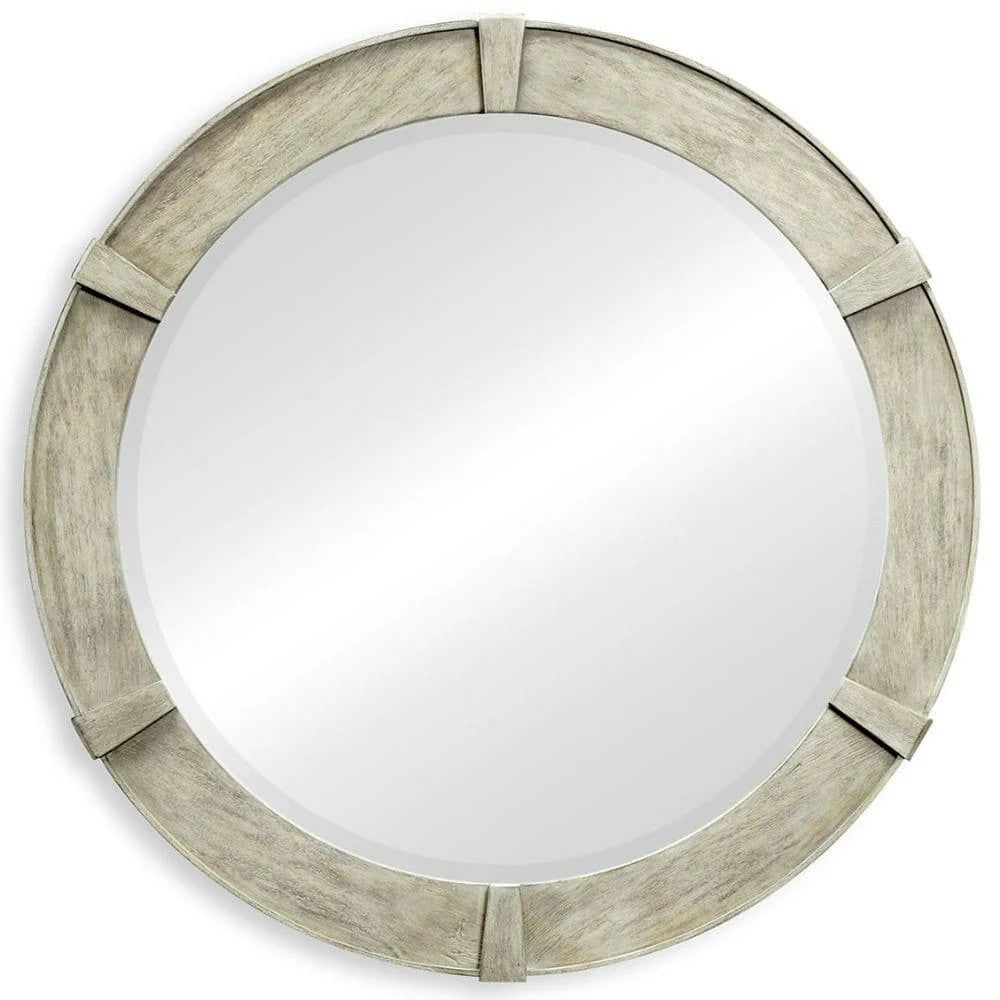 Jonathan Charles Rustic Grey Round Mirror