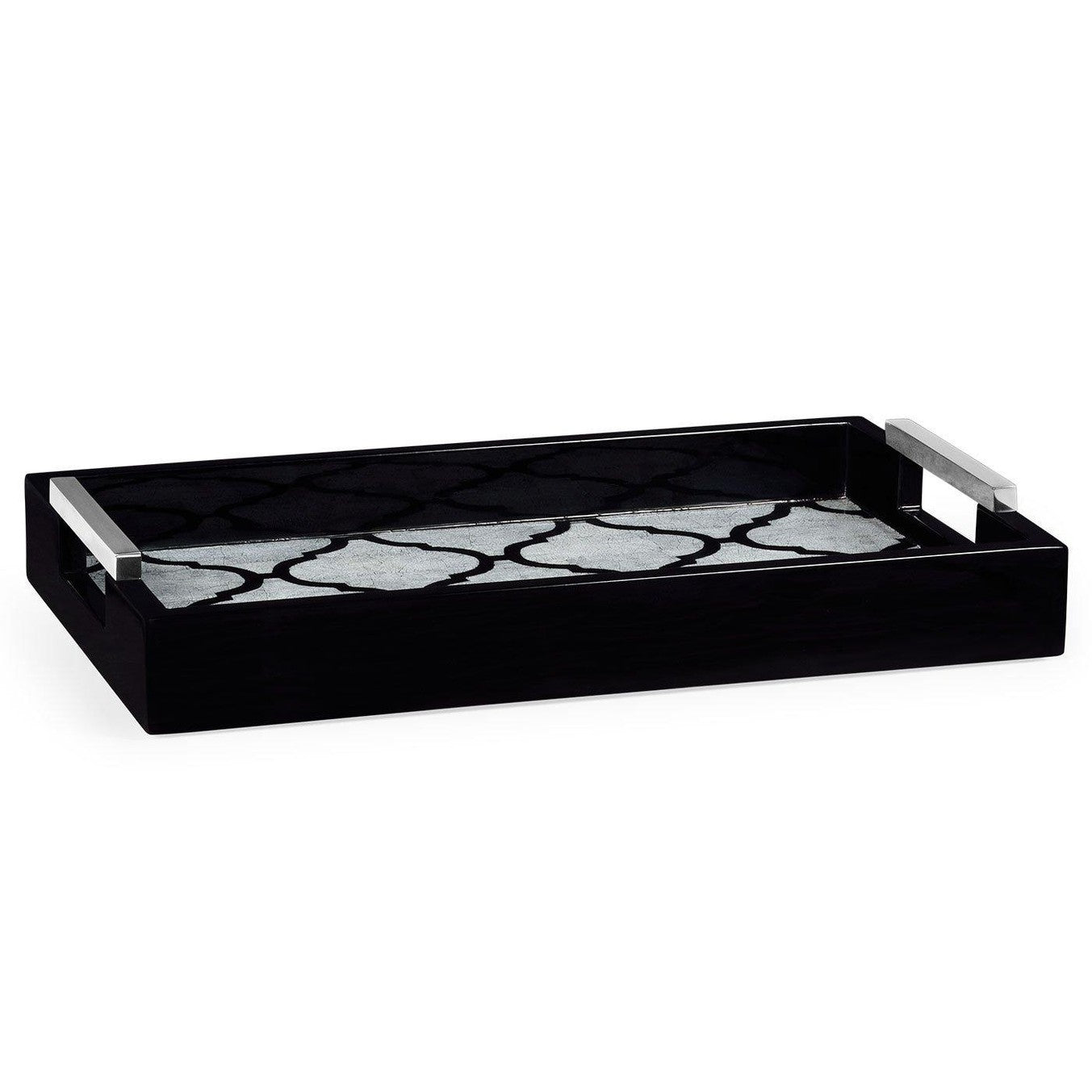 Jonathan Charles Serving Tray Oriental in Smoke Eggshell