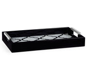 Jonathan Charles Serving Tray Oriental in Smoke Eggshell