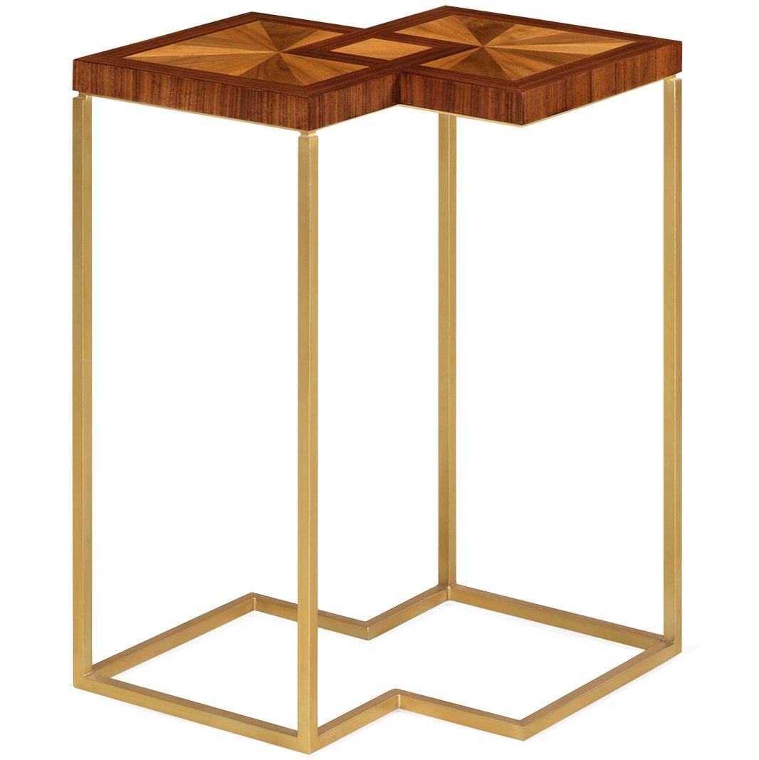 Jonathan Charles Side Table Double Diamond Bookmatched