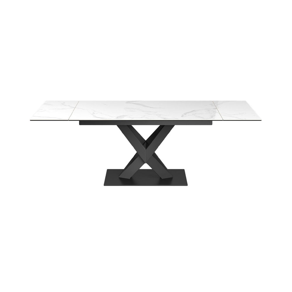 Kaito Gloss White Ceramic Extending Dining Table - 160 - 240cm