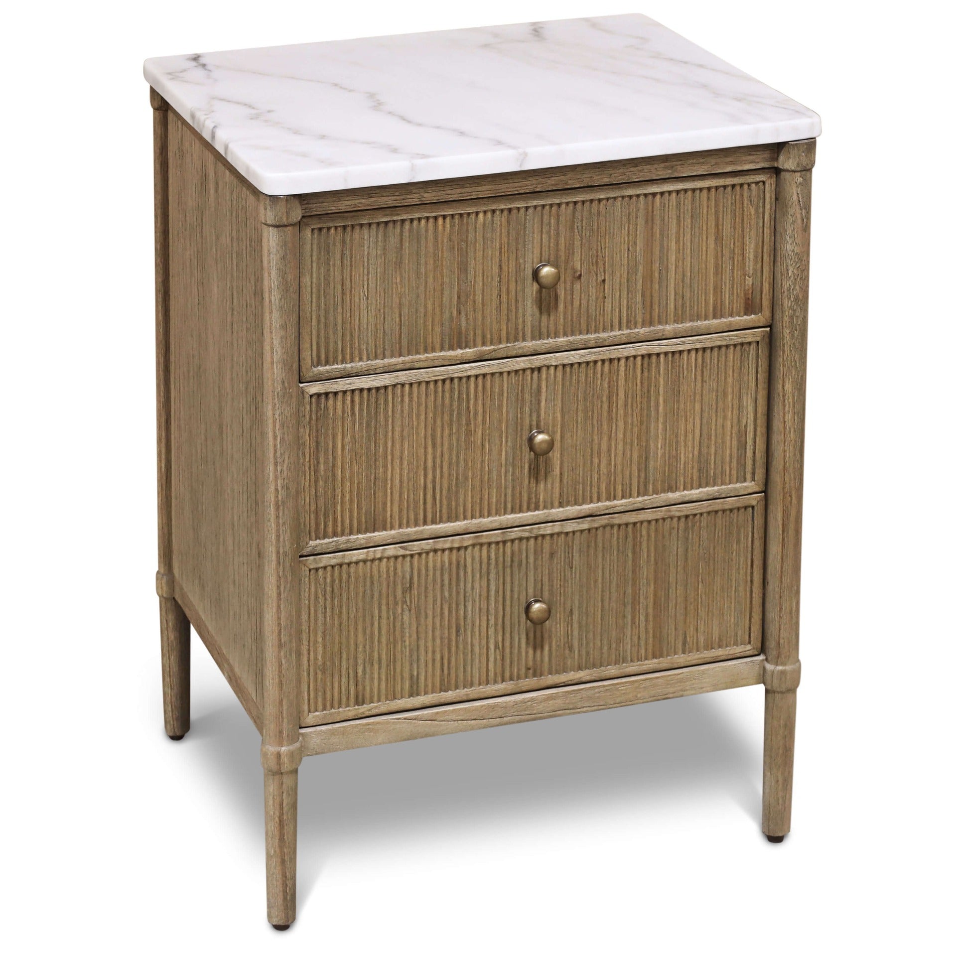 Keiichi Highgrove Bedside Table with Marble Top