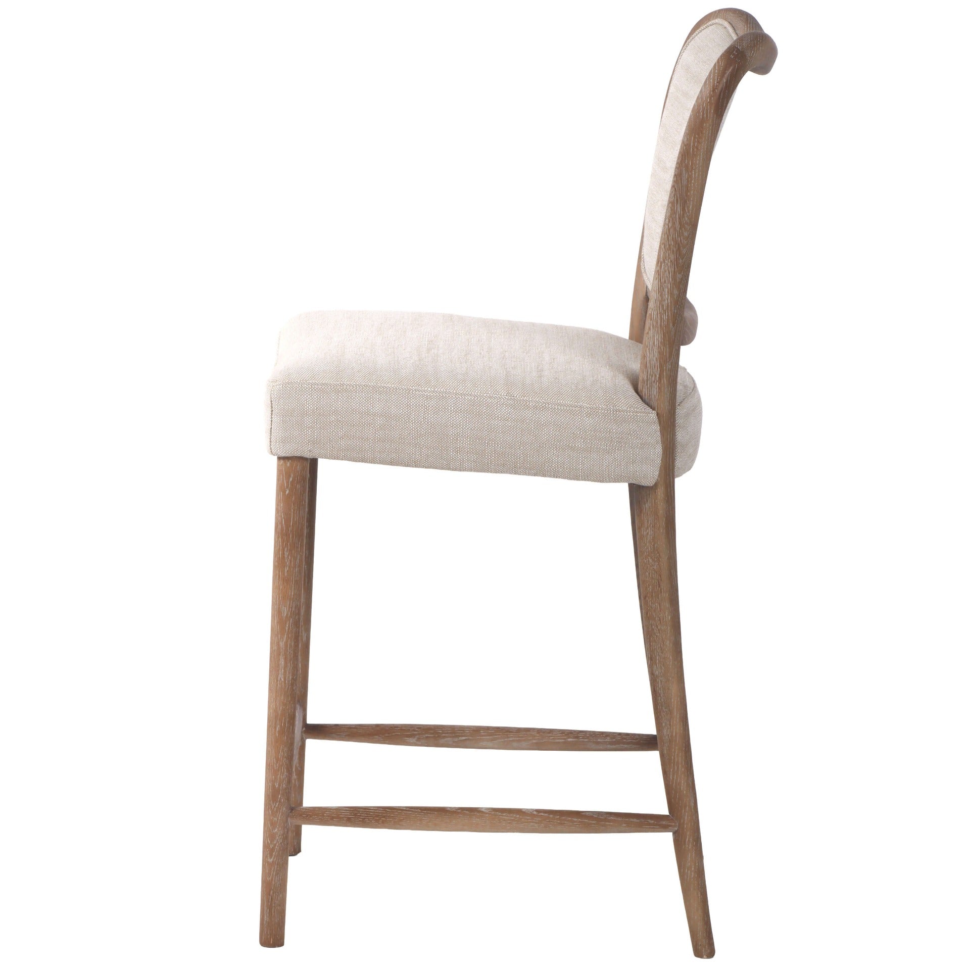 Keiichi Nailsworth Oak Upholstered Counter Stool