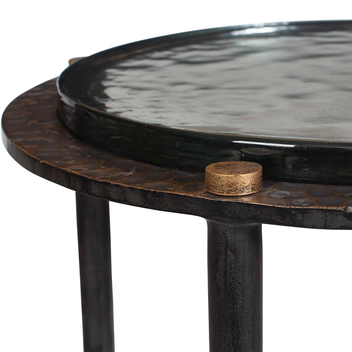 Uttermost Kennington Round Glass Side Table