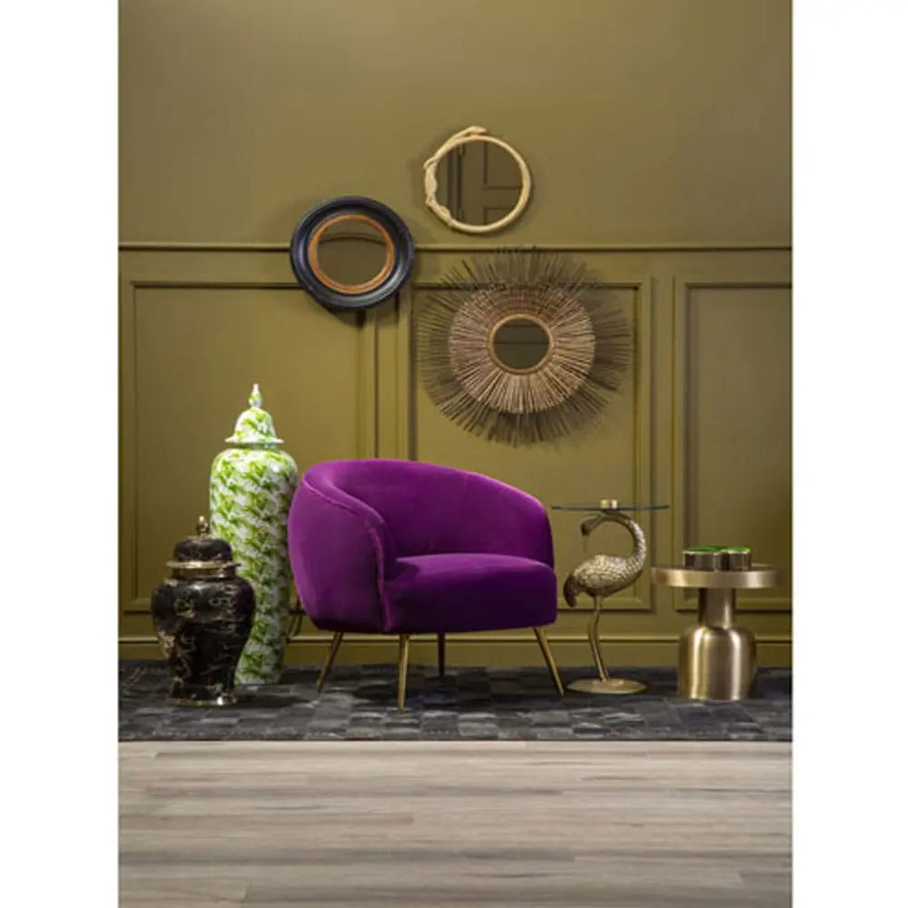 Lalita Purple Velvet Armchair Nicholas John Interiors NJ Living
