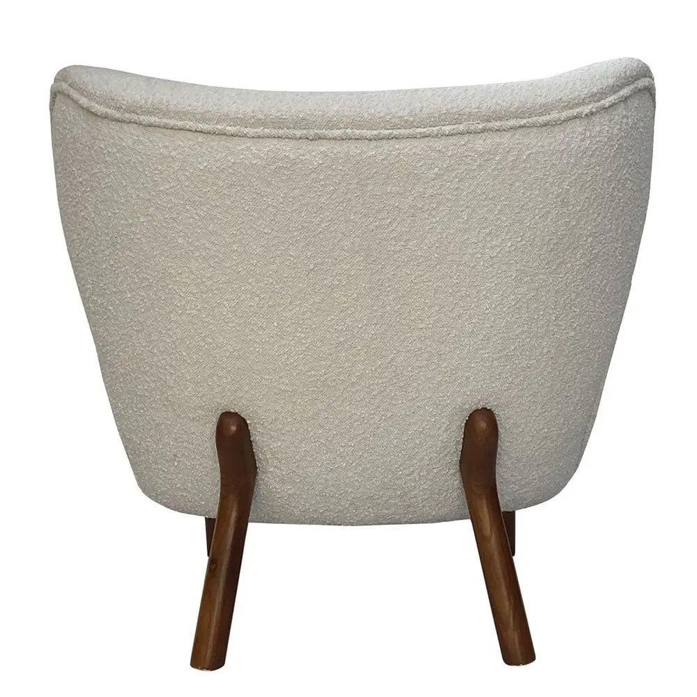 Landon Wingback Occasional Chair Cream Boucle Accent & Armchairs