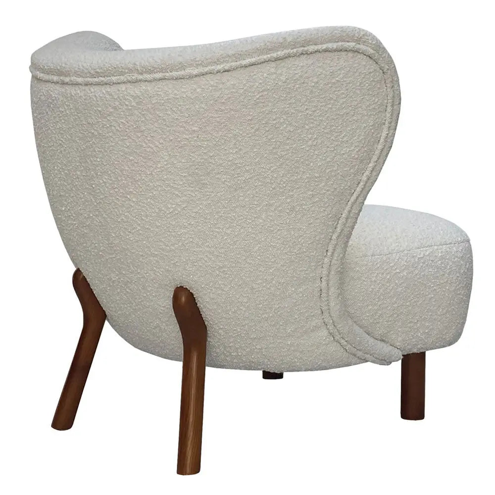 Landon Wingback Occasional Chair Cream Boucle Accent & Armchairs