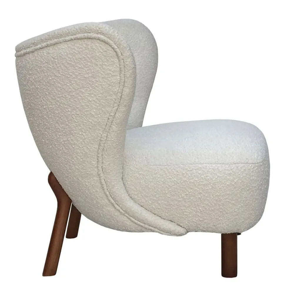 Landon Wingback Occasional Chair Cream Boucle Accent & Armchairs