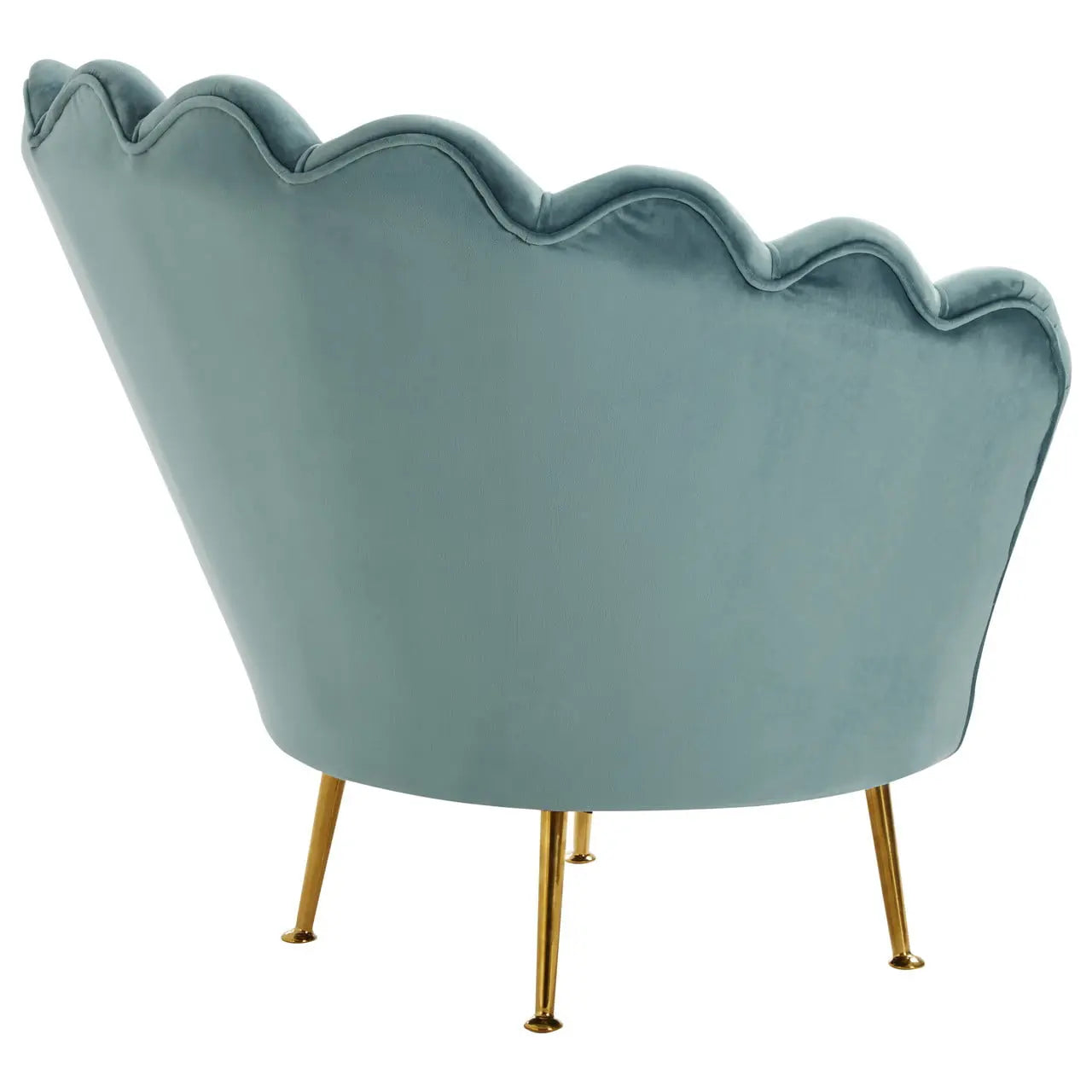 Lara Blue Scalloped Chair Accent & Armchairs