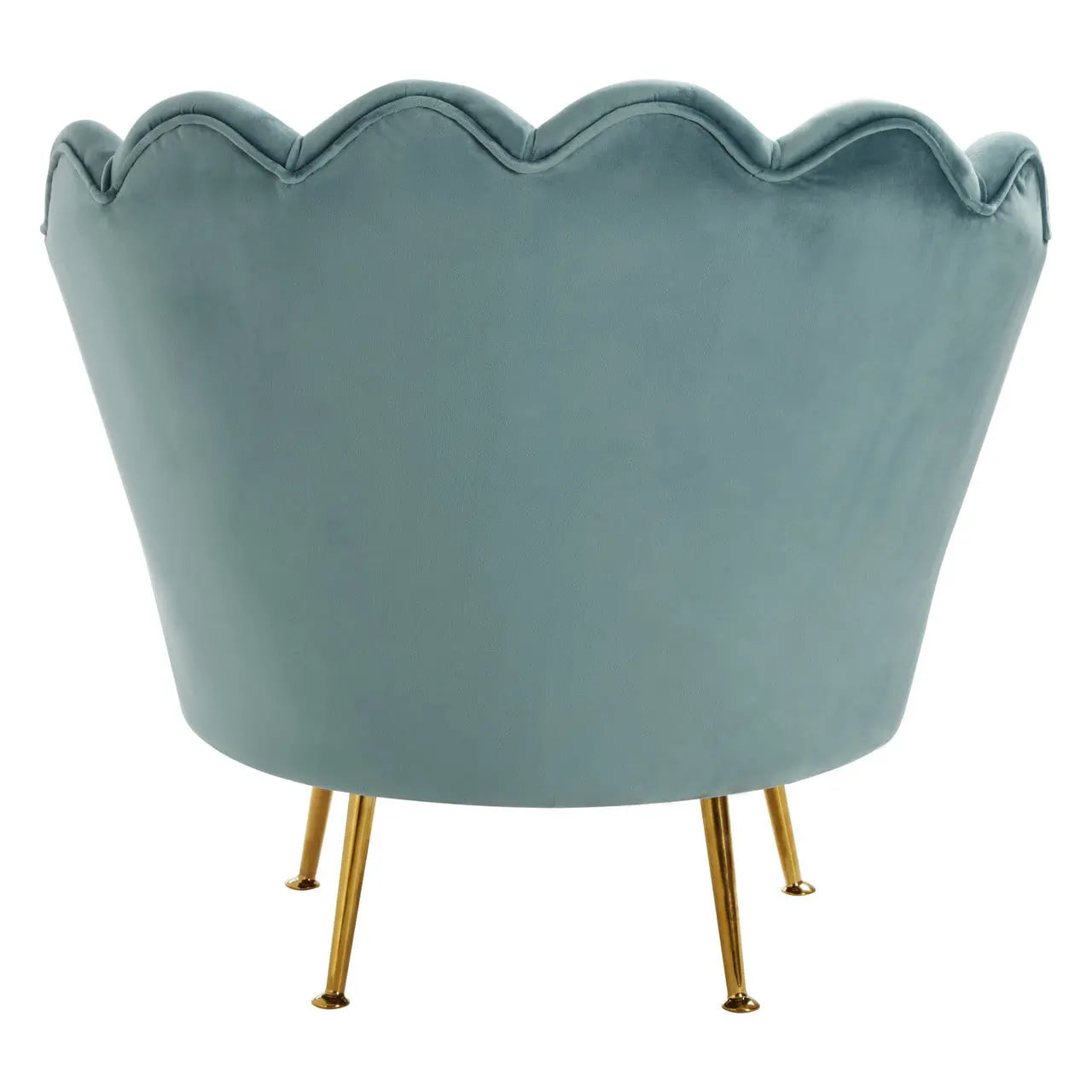 Lara Blue Scalloped Chair Accent & Armchairs