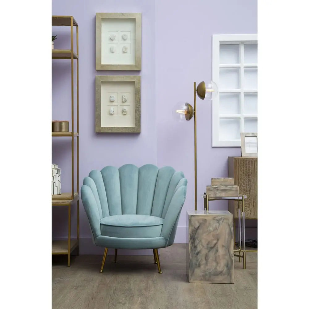 Lara Blue Scalloped Chair Nicholas John Interiors NJ Living