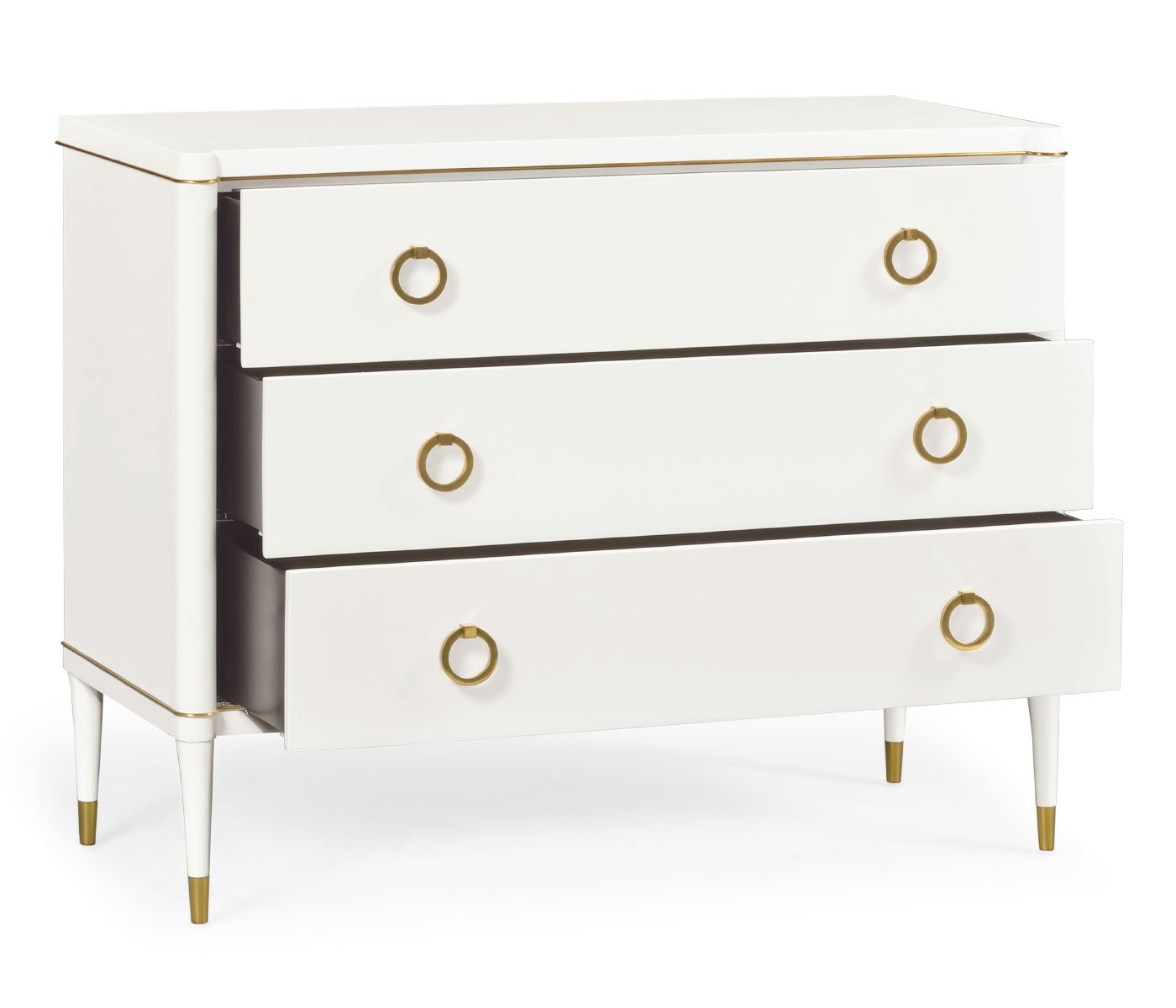 Jonathan Charles Large Chest of Drawers Painted Ivory