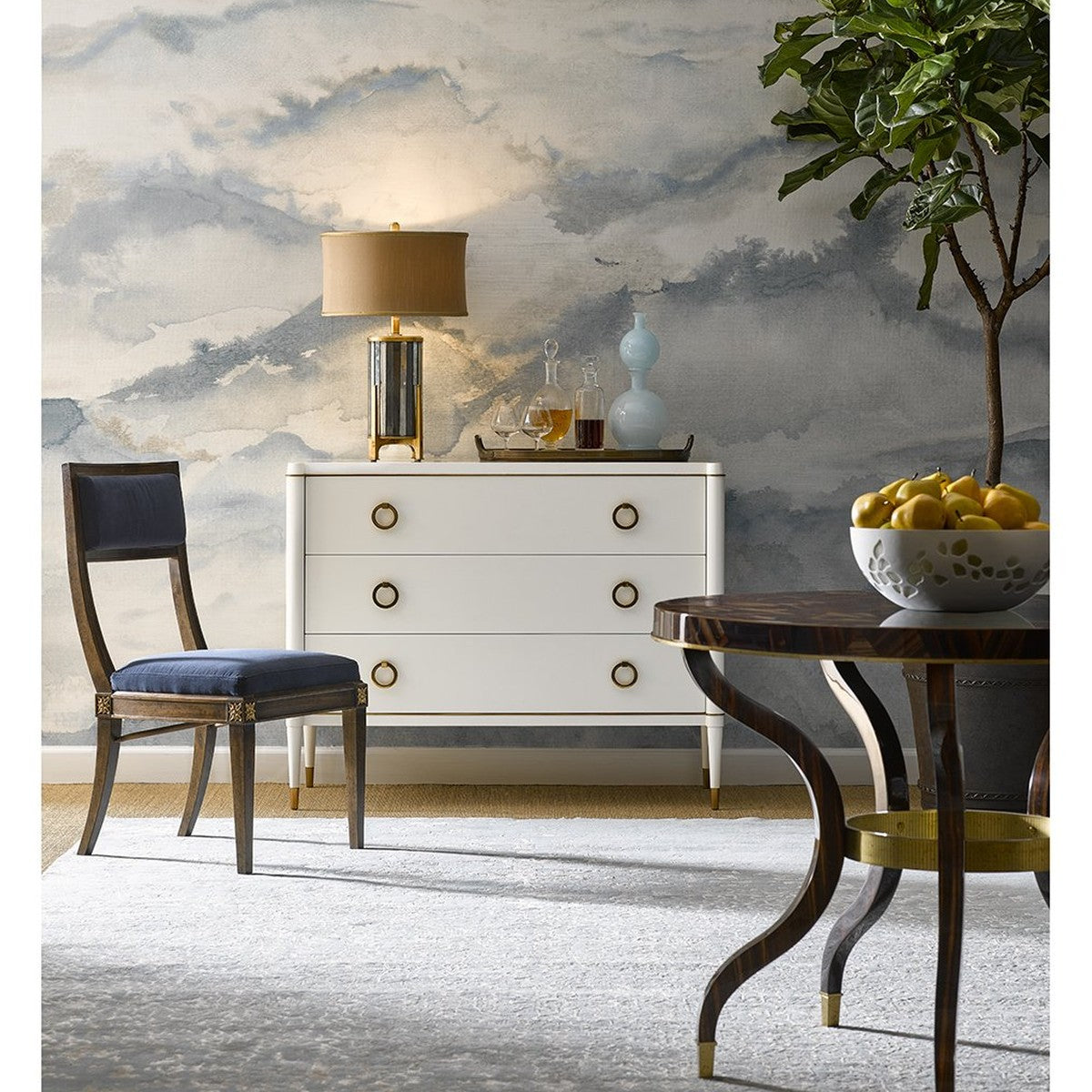 Jonathan Charles Large Chest of Drawers Painted Ivory