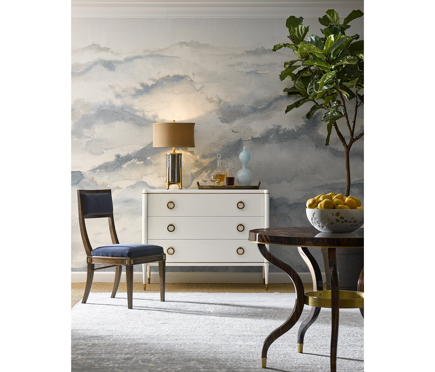 Jonathan Charles Large Chest of Drawers Painted Ivory