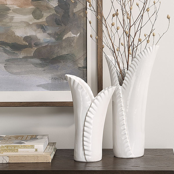 Uttermost Leafscape Vases Set of 2