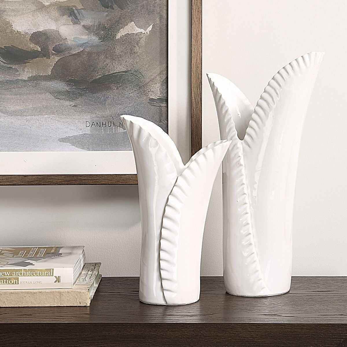 Uttermost Leafscape Vases Set of 2