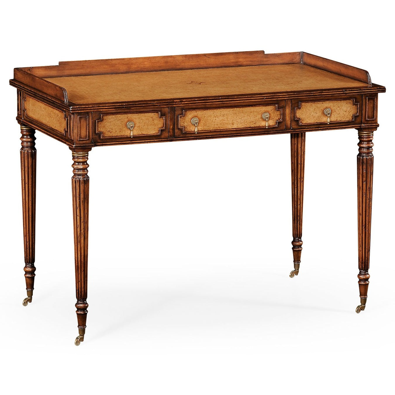 Jonathan Charles Dressing Table Monarch with Leather Inset Drawers